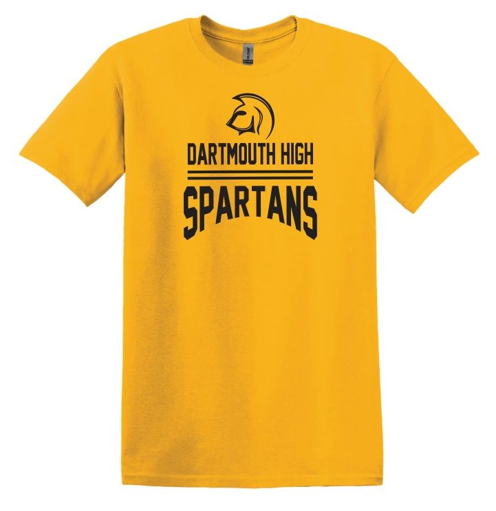 DHS - Sport Gold Dartmouth High Spartans T-Shirt (Full Chest)