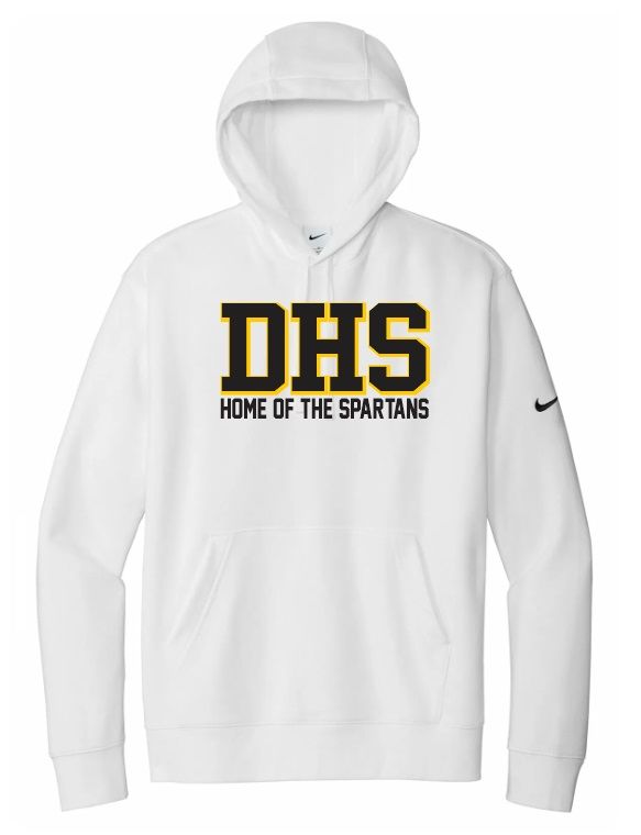 DHS - White DHS Home of the Spartans Nike Hoodie