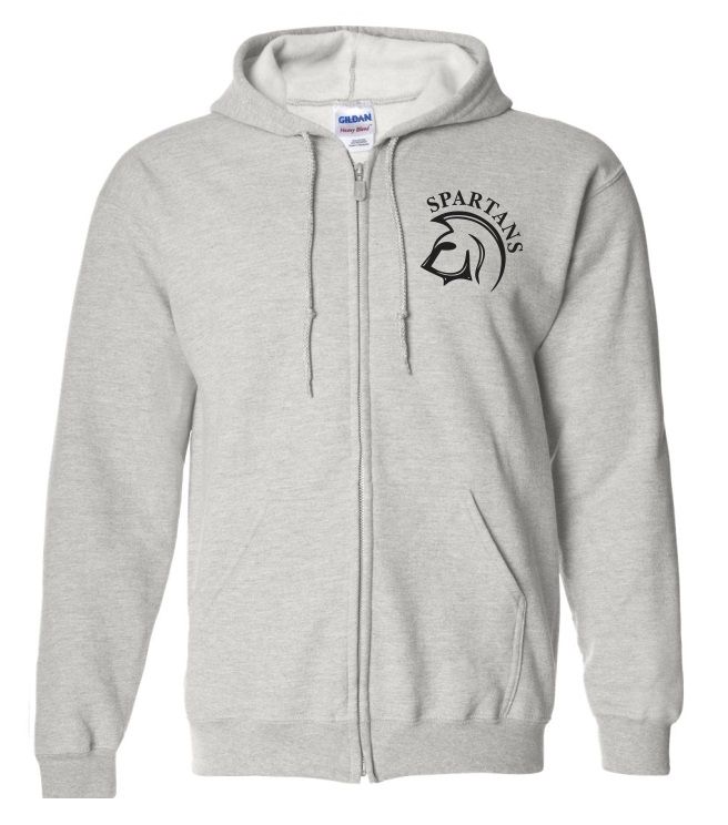 DHS - Sport Grey Spartans Zip Hoodie