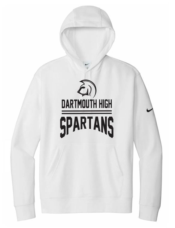 DHS - White Dartmouth High Spartans Nike Hoodie