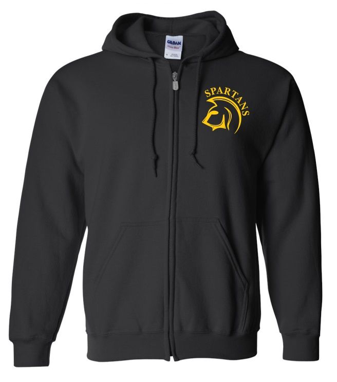 DHS - Black Spartans Zip Hoodie