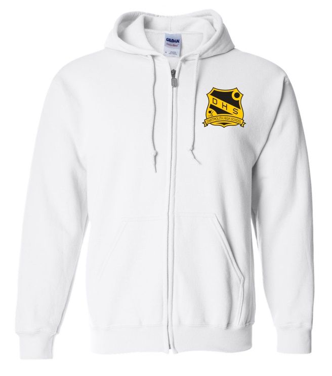 DHS - White Classic DHS Zip Hoodie