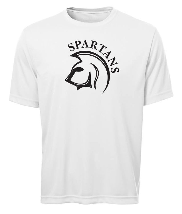 DHS - White Spartans Short Sleeve Moist Wick (Full Chest)