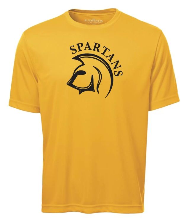 DHS - Sport Gold Spartans Short Sleeve Moist Wick (Full Chest)