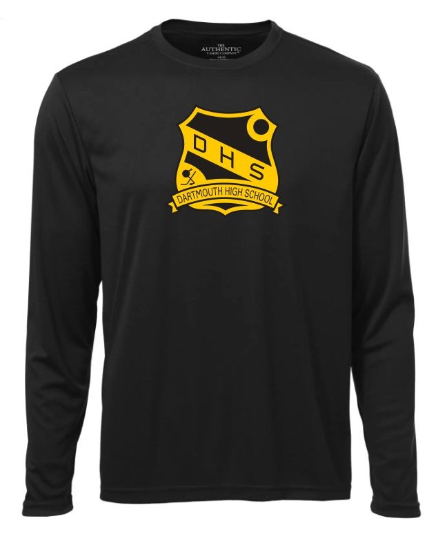 DHS - Black Classic DHS Long Sleeve Moist Wick Shirt (Full Chest)