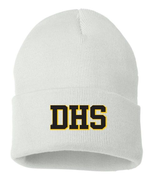 DHS - White DHS Cuff Beanie