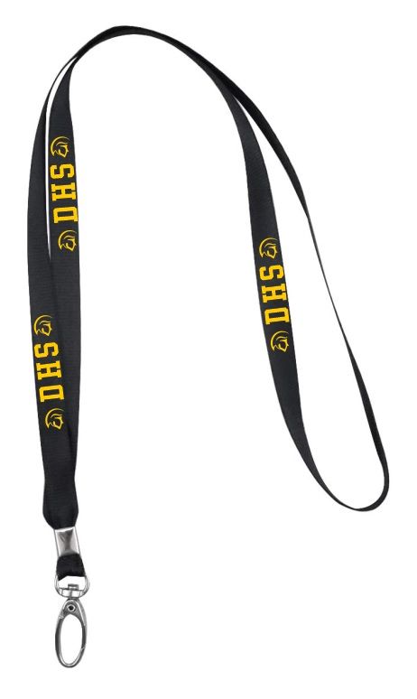 DHS - Black DHS Lanyard (Sport Gold Logo)