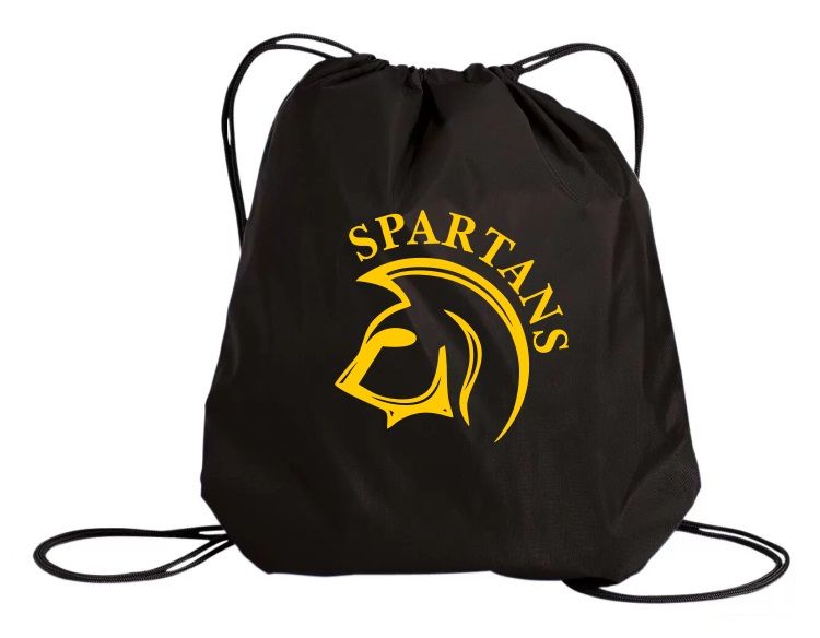 DHS - Black Spartans Logo Cinch Bag