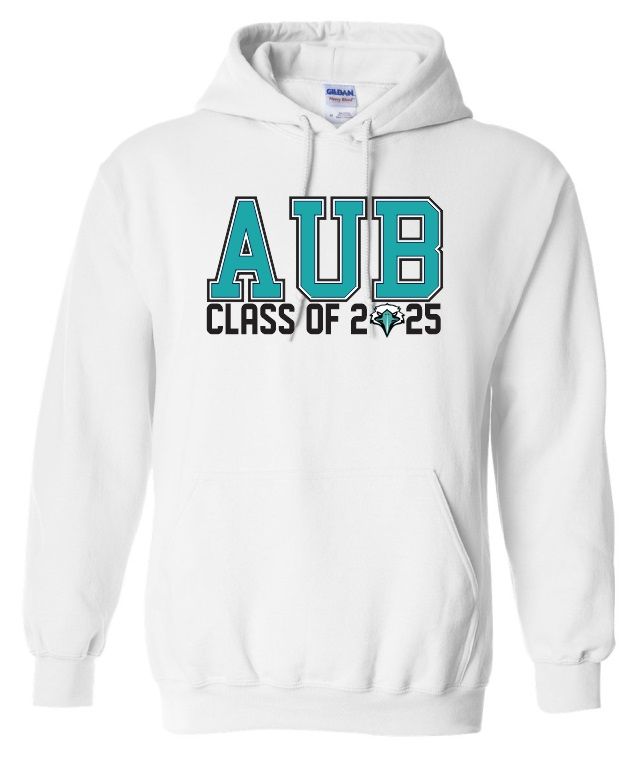 Auburn High - White AUB Class of 2025 with Eagle Hoodie