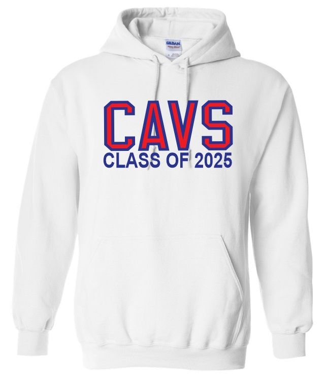 Cole Harbour High - White CAVS Class of 2025 Hoodie