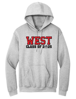 Halifax West High School  -  Sport Grey West Class of 2025 with Warrior Hoodie