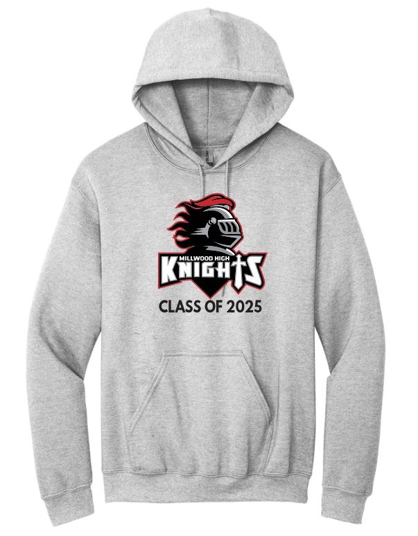 Millwood High - Sport Grey Millwood High Logo Class of 2025 Hoodie (Full Chest)