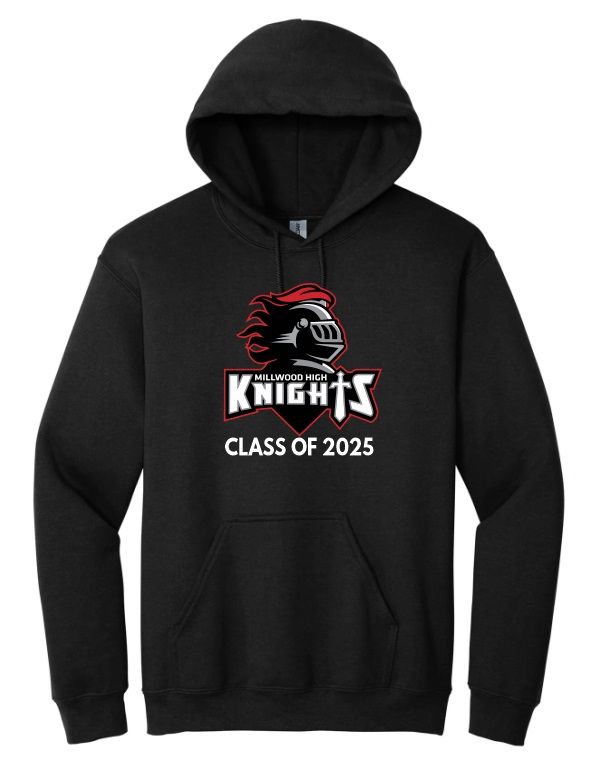 Millwood High - Black Millwood High Logo Class of 2025 Hoodie (Full Chest)