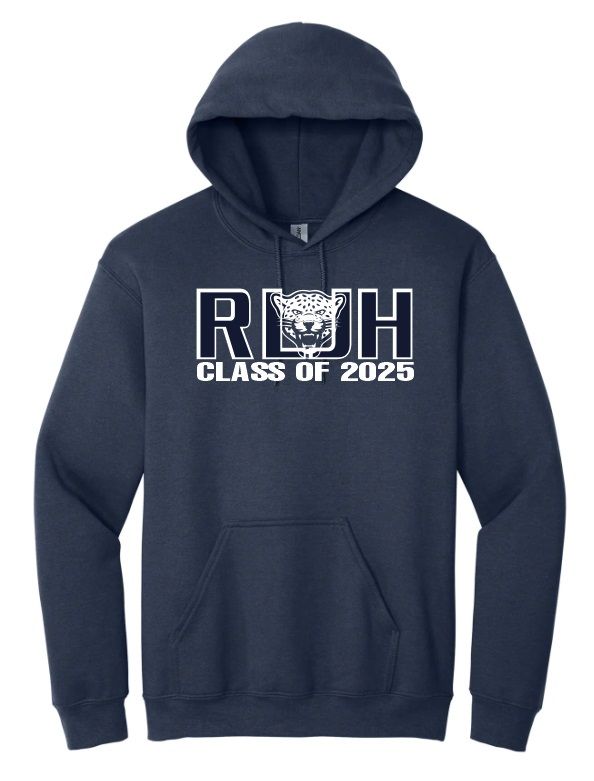 Rocky Lake Junior High - Navy RLJH with Leopard Class of 2025 Hoodie