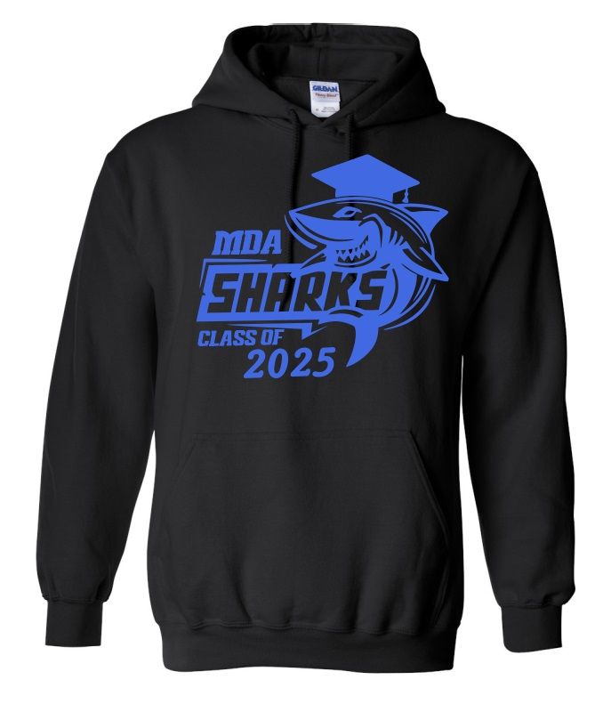 Marine Drive Academy - Black MDA Sharks Class of 2025 Hoodie