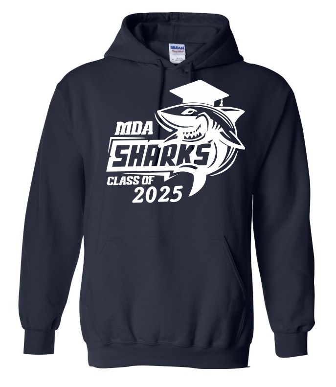 Marine Drive Academy - Navy MDA Sharks Class of 2025 Hoodie