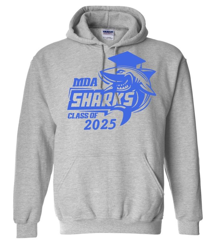 Marine Drive Academy - Sport Grey MDA Sharks Class of 2025 Hoodie