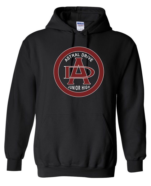Astral Drive Junior High - Black Astral Drive Logo Hoodie (Full Chest)