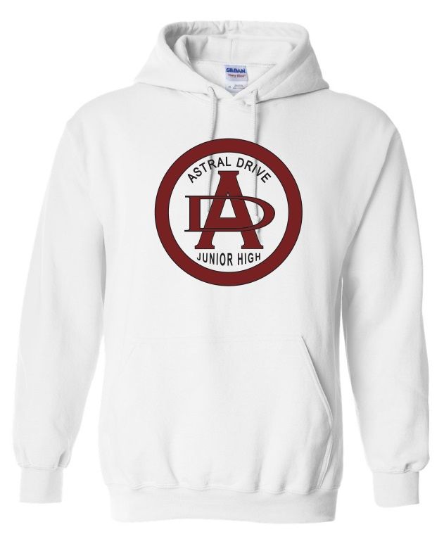 Astral Drive Junior High - White Astral Drive Logo Hoodie (Full Chest)