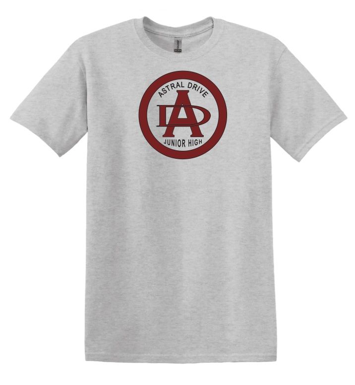 Astral Drive Junior High - Sport Grey Astral Drive Logo Cotton T-Shirt (Full Chest)