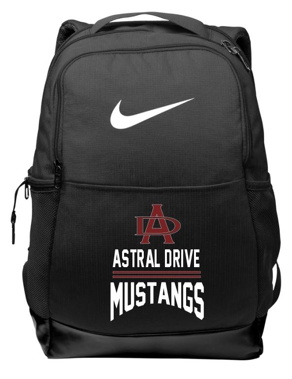 Astral Drive Junior High - Black Astral Drive Mustangs Logo Nike Backpack