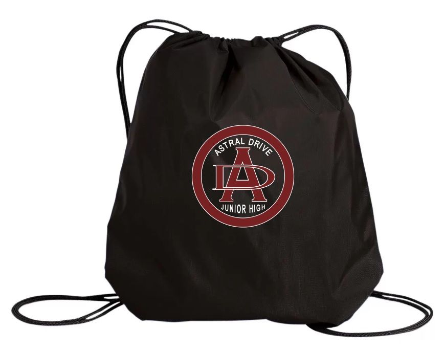 Astral Drive Junior High - Black Astral Drive Logo Cinch Bag