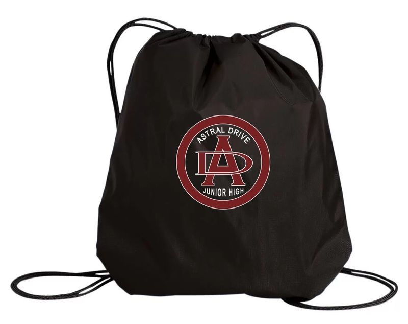 Astral Drive Junior High - Black Astral Drive Logo Cinch Bag
