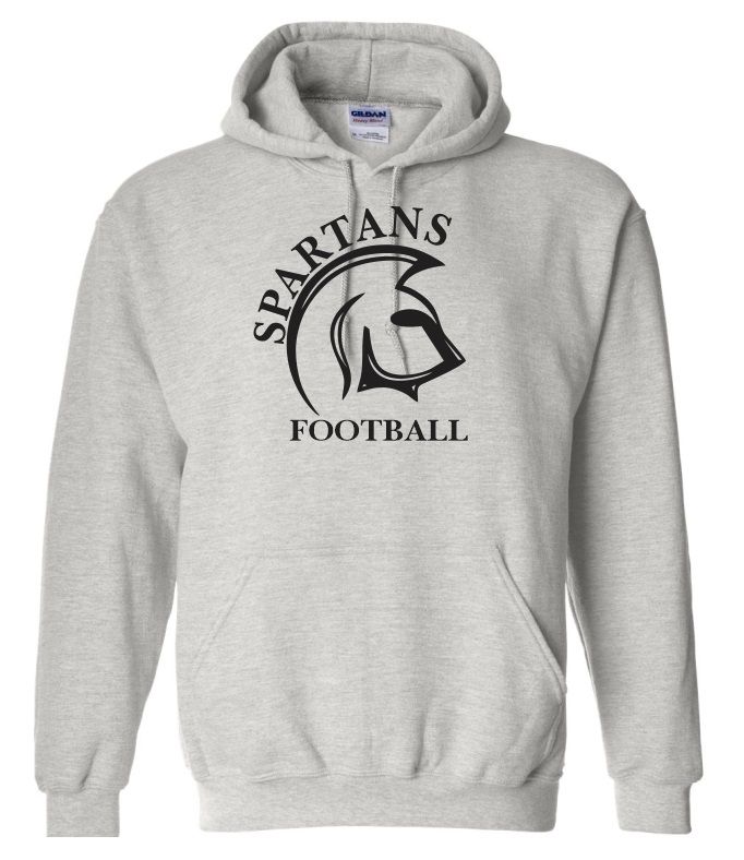 DHS - Sport Grey Spartans Football Hoodie (Full Chest)