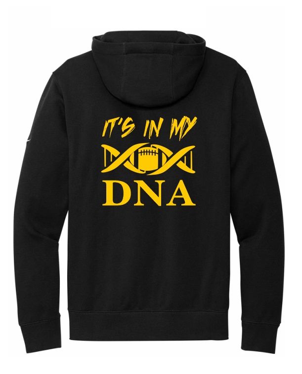 DHS - Black Spartans Football &quot;It&#39;s In My DNA&quot; Nike Hoodie (Full Chest with Back Logo)