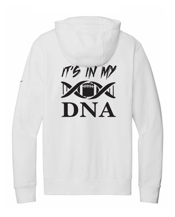 DHS - White Spartans Football &quot;It&#39;s In My DNA&quot; Nike Hoodie (Full Chest with Back Logo)