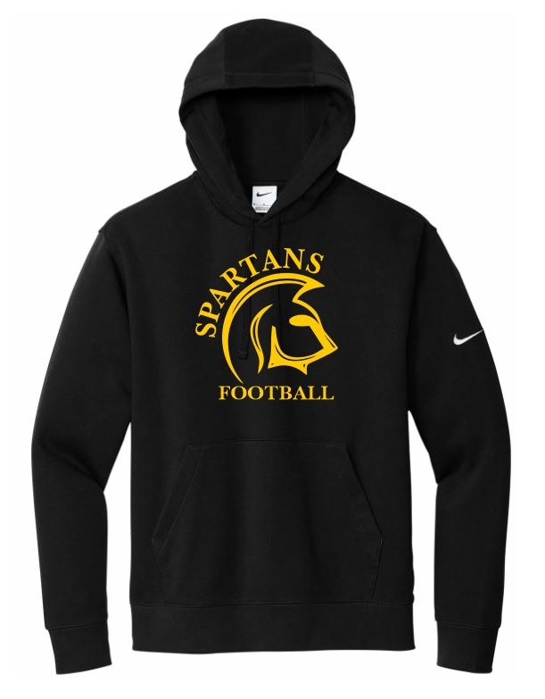 DHS - Black Spartans Football "It's In My DNA" Nike Hoodie (Full Chest with Back Logo)