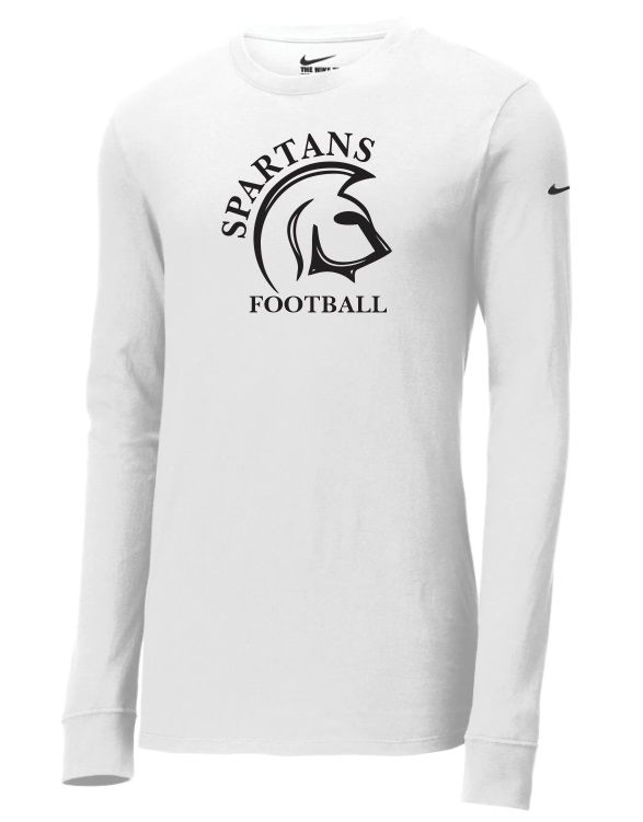 DHS - White Dartmouth High Football Nike Dri-FIT Long Sleeve Shirt (Full Chest)