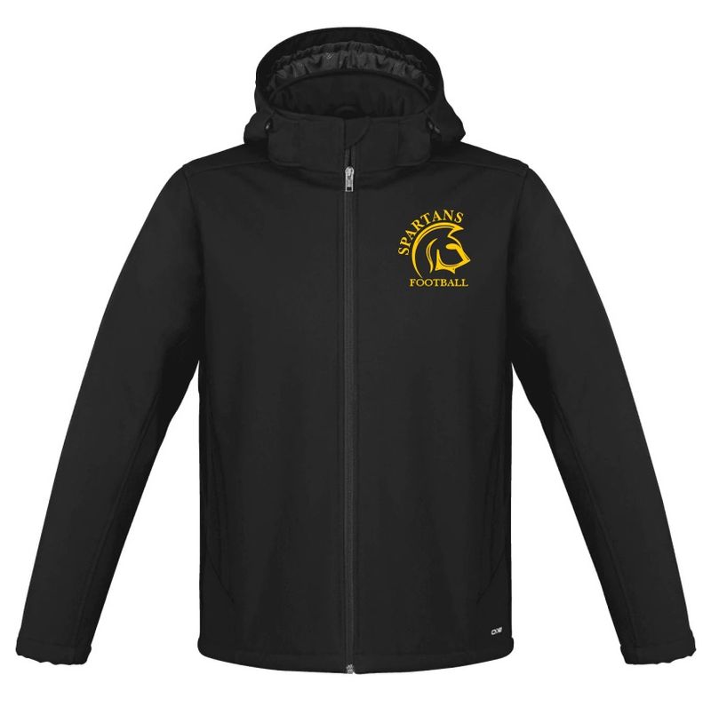 DHS - Black Spartans Football Insulated Soft Shell Jacket (Left Chest)
