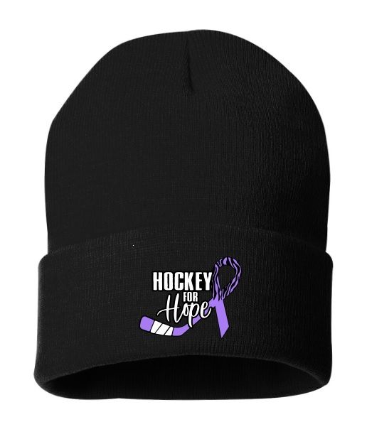Hockey for Hope - Black Hockey for Hope Cuffed Beanie