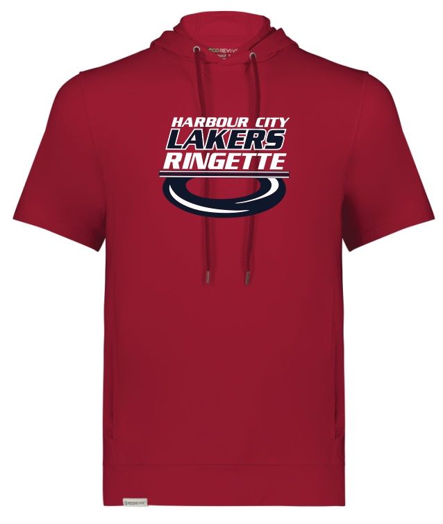 HCL - Red Harbour City Lakers Ring Short Sleeve Hooded Shirt (Full Chest)