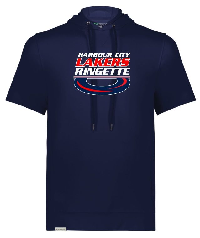 HCL - Navy Harbour City Lakers Ring Short Sleeve Hooded Shirt (Full Chest)