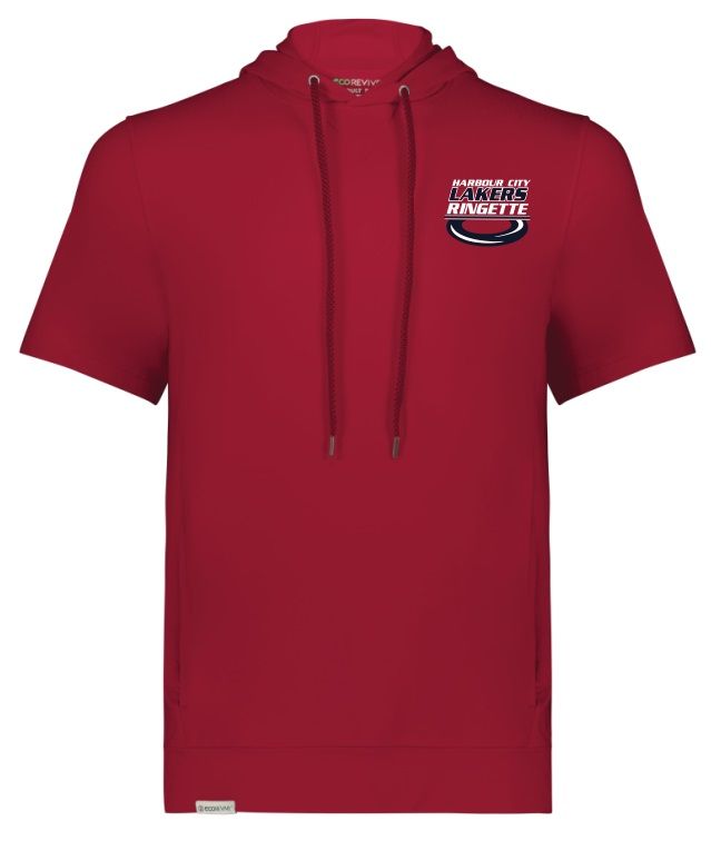 HCL - Red Harbour City Lakers Ring Short Sleeve Hooded Shirt (Left Chest)
