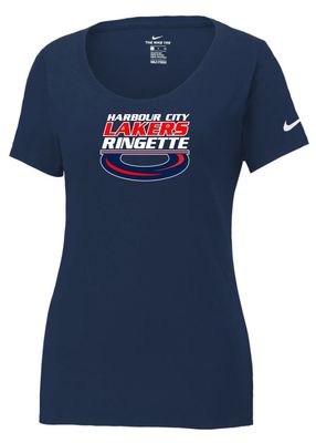 HCL - Ladies Navy Nike Dri-FIT Harbour City Lakers Ring T-Shirt (Full Chest)