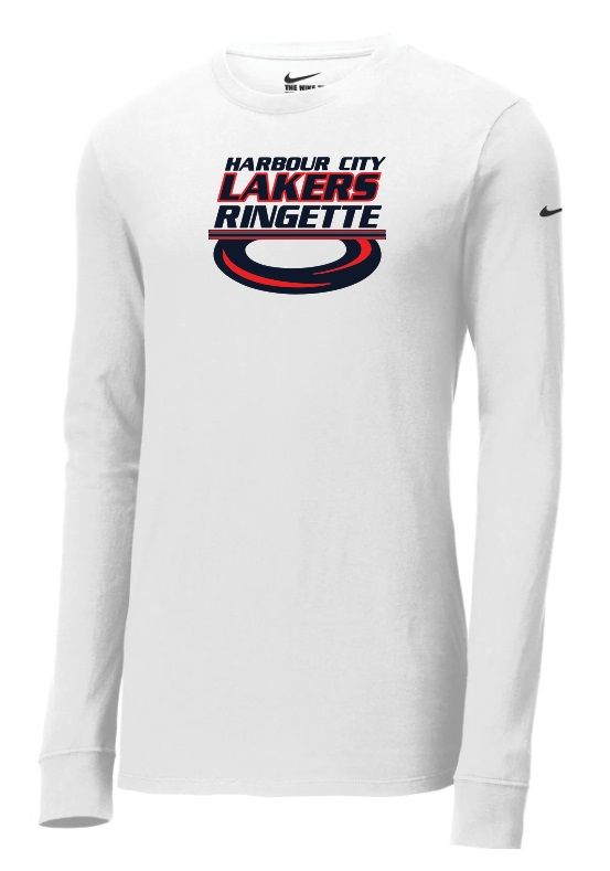 HCL - White Nike Dri-FIT Harbour City Lakers Ring Long Sleeve Shirt  (Full Chest)