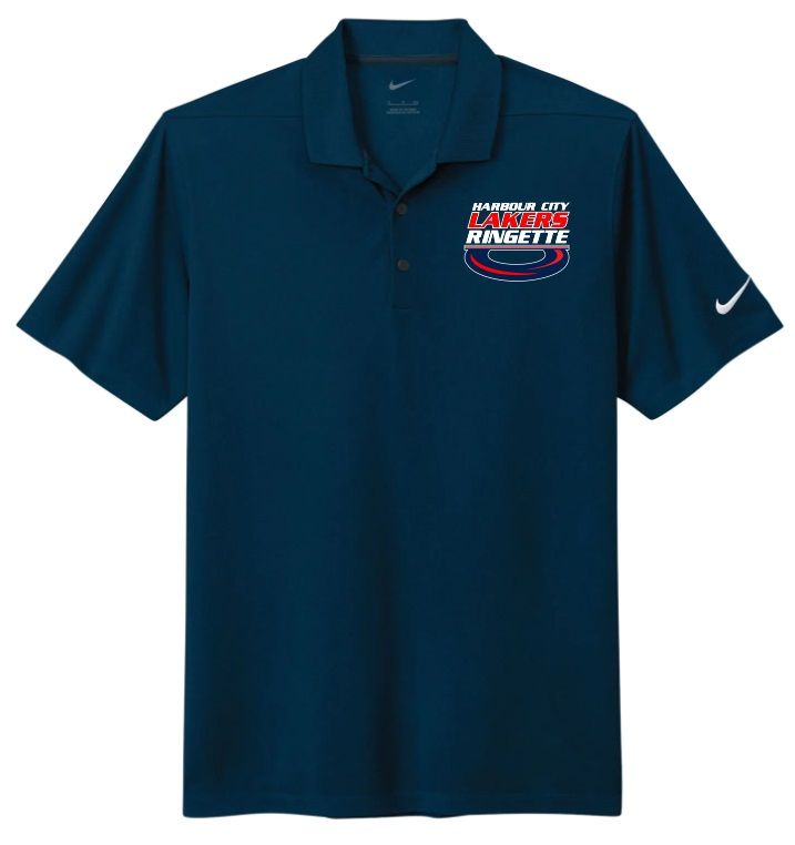 HCL - Navy Nike Dri-FIT Harbour City Lakers Ring Polo (Left Chest)