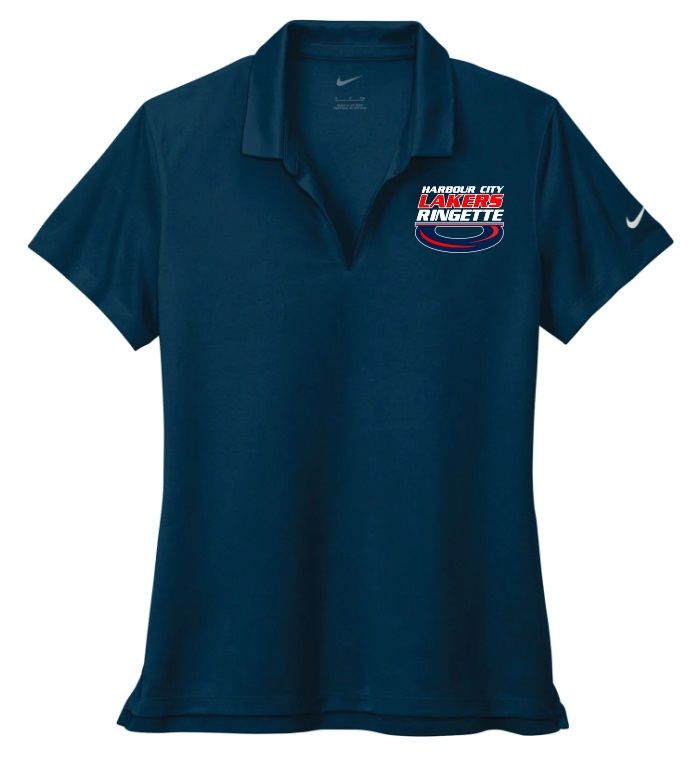 HCL - Ladies Navy Nike Dri-FIT Harbour City Lakers Ring Polo (Left Chest)