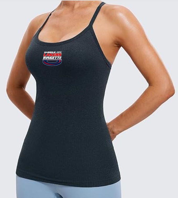 HCL - Navy Womens Harbour City Lakers Ring Training Tank (Small Centered Logo)