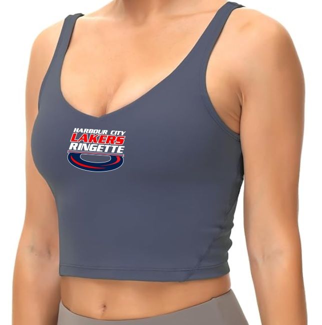 HCL - Ink Blue Women&#39;s Harbour City Lakers Ring Crop Tank (Small Center Logo)