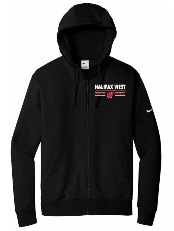 Halifax West High School - Black Halifax West Football Nike Zip Hoodie