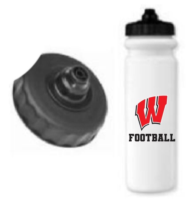 Halifax West High School - W Football Pro Squeeze Water Bottle (Black Logo)