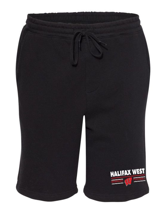 Halifax West High School - Black Halifax West Football Fleece Shorts with Pockets