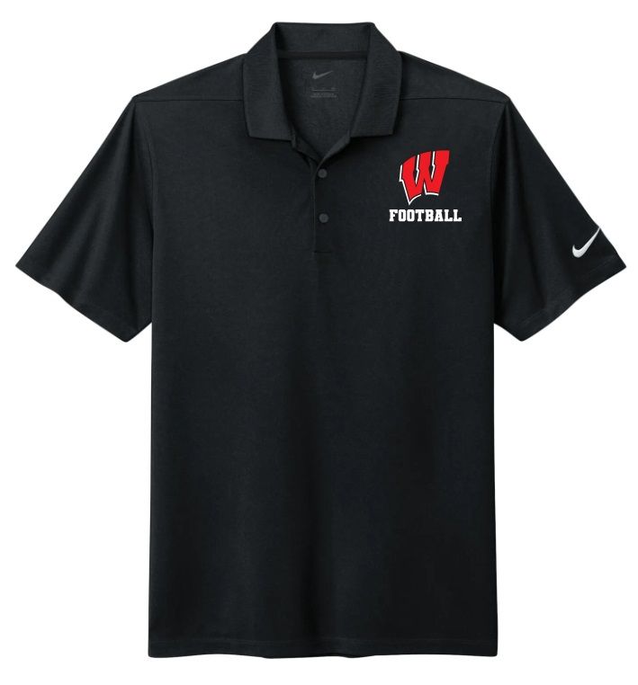 Halifax West High School - Black Nike Dri-FIT W Football Polo (Left Chest)