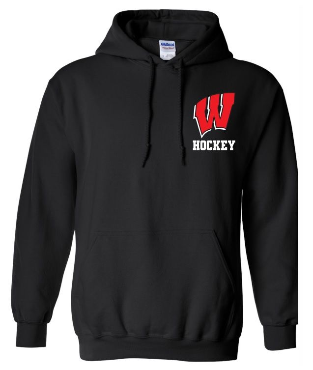 Halifax West High School - Black W Hockey Hoodie (Left Chest)