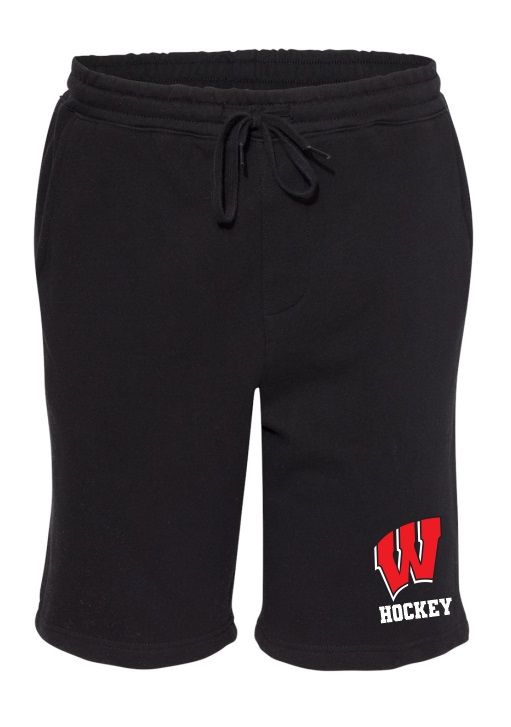 Halifax West High School - Black W Hockey Fleece Shorts with Pockets