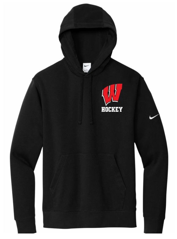 Halifax West High School - Black W Hockey Nike Hoodie (Left Chest)